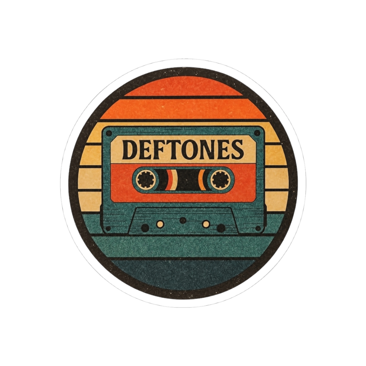 2 (Pieces) 3" and 5" Deftones Sticker, Waterproof Vinyl Decals for Many Purpose Like Cars, Trucks, Laptops, Phones, Windows and More