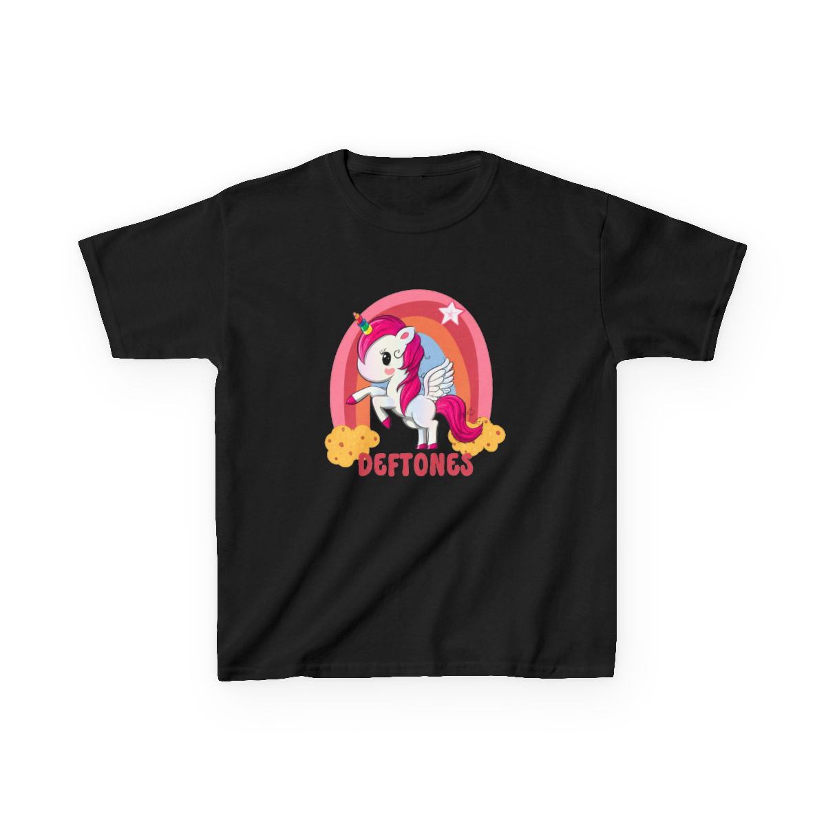 deftones // retro unicorn Kids T-Shirt - alternate angle 4, merchandise